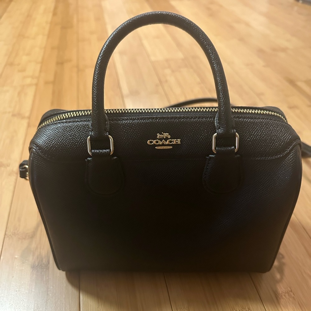 Coach top handle or cross body caviar leather bag